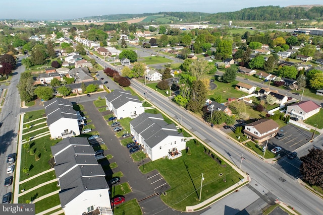 drone / aerial view with a residential view
