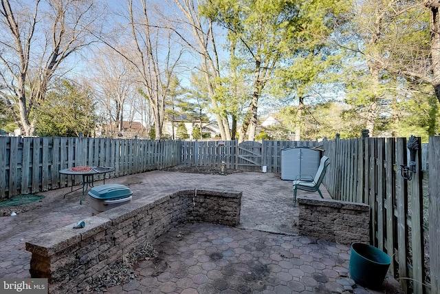 view of patio / terrace with a fenced backyard