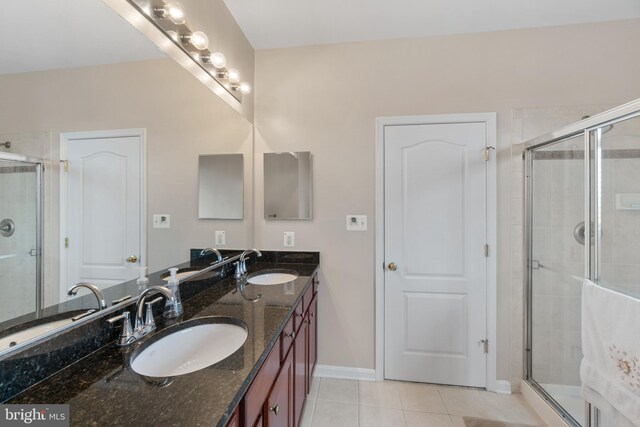 136 Martha Lewis Blvd, Havre De Grace, MD 21078 - full bath featuring tile patterned flooring, a sink, and a stall shower