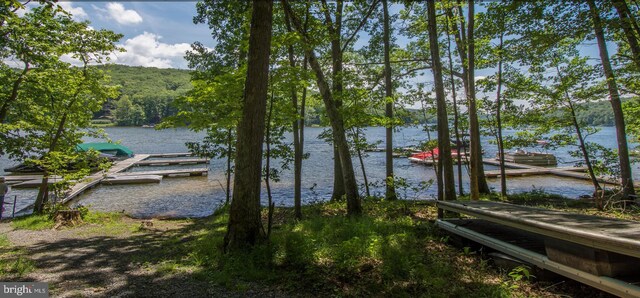 642 Deep Creek Highlands Rd, Mc Henry, MD 21541 - water view with a floating dock