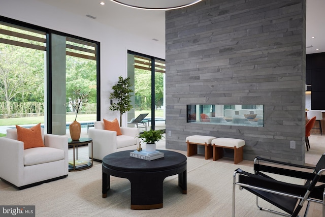 interior space featuring visible vents