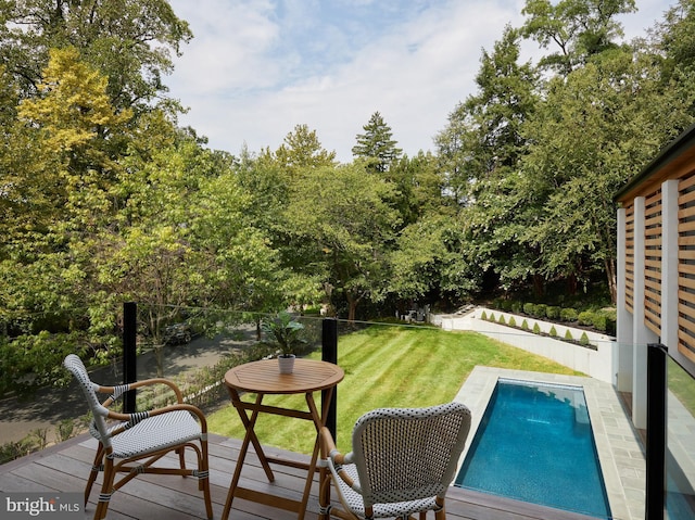 pool with a lawn