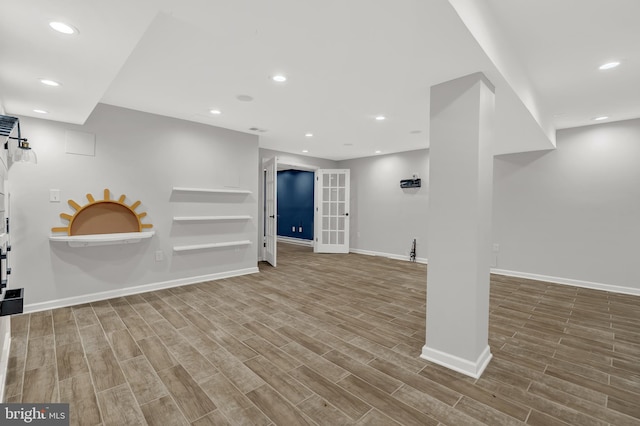 9 Ryan Ct, Telford, PA 18969 - finished below grade area featuring baseboards, recessed lighting, and wood finished floors