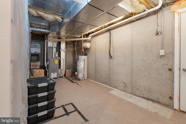 9 Ryan Ct, Telford, PA 18969 - unfinished basement featuring water heater and heating unit