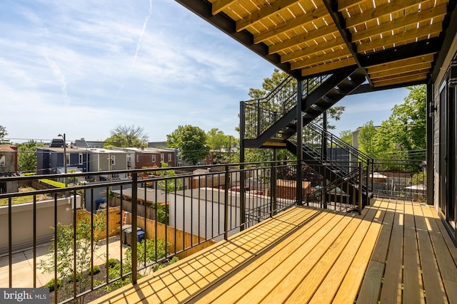 1251 Morse St NE Unit Ph3, Washington, DC 20002 - wooden deck with stairs
