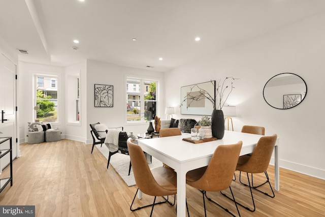 1251 Morse St NE Unit Ph3, Washington, DC 20002 - dining room with recessed lighting, baseboards, and light wood-type flooring