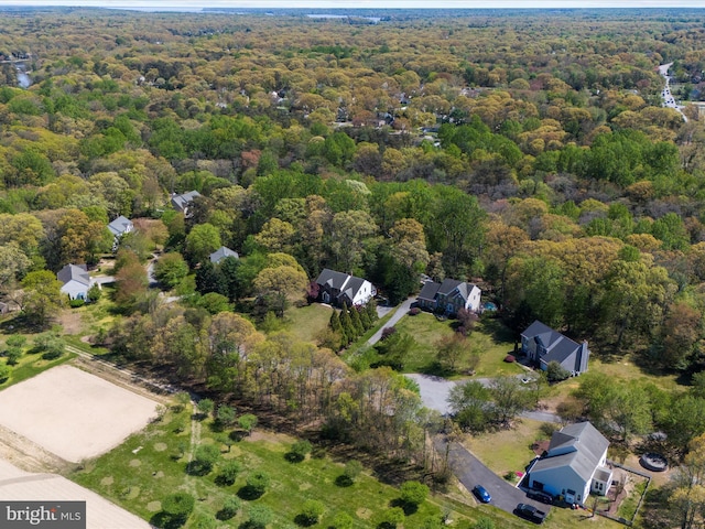 8283 Waterford Mill Ct, Pasadena, MD 21122 - drone / aerial view featuring a forest view