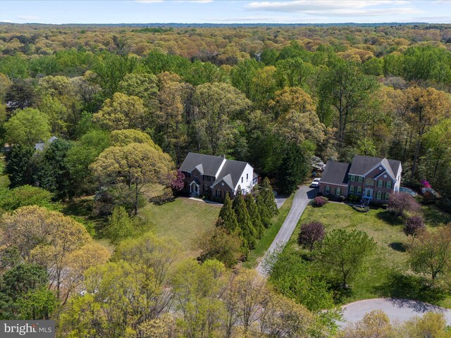 8283 Waterford Mill Ct, Pasadena, MD 21122 - bird's eye view featuring a wooded view