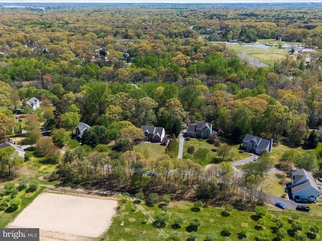 8283 Waterford Mill Ct, Pasadena, MD 21122 - birds eye view of property featuring a wooded view