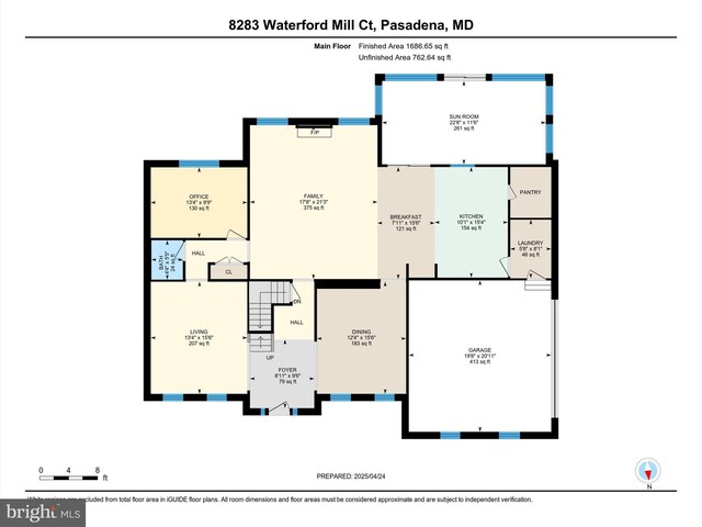 8283 Waterford Mill Ct, Pasadena, MD 21122 - floor plan
