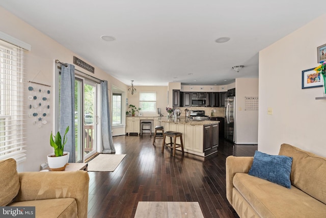 5229 Woodleaf Ct, Centreville, VA 20120 - living room with dark wood-type flooring