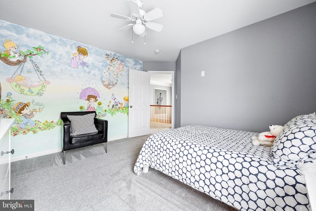 bedroom with carpet floors