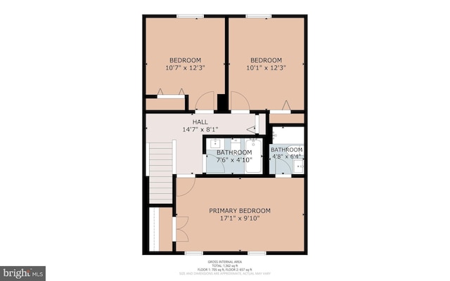 1653 Forest Park, District Heights, MD 20747 - view of layout