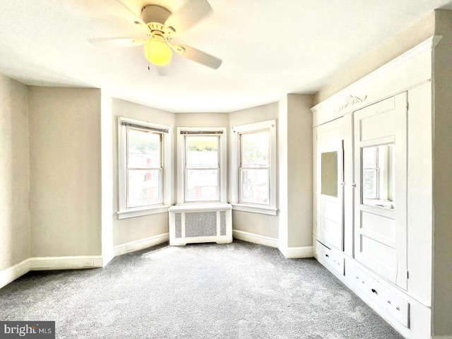 unfurnished bedroom with baseboards, multiple windows, and carpet flooring