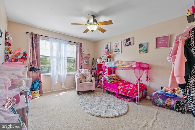 13 Maricopa Trl, Browns Mills, NJ 08015 - bedroom with baseboards, carpet flooring, and ceiling fan