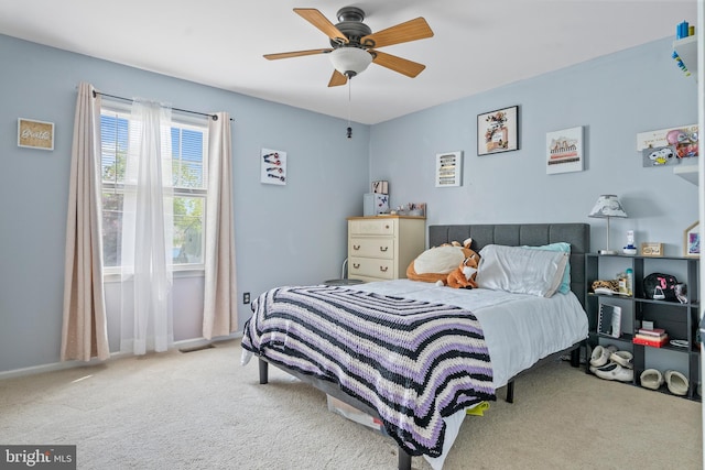 13 Maricopa Trl, Browns Mills, NJ 08015 - bedroom featuring carpet floors, baseboards, a ceiling fan, and visible vents