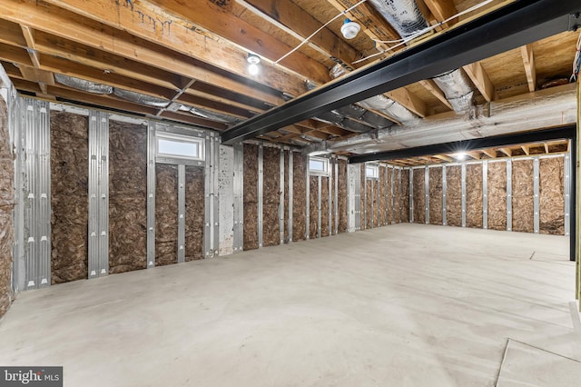 view of basement