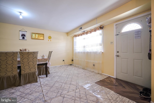 entryway with visible vents