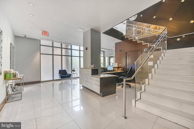 lobby featuring stairway