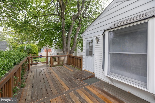 view of wooden deck