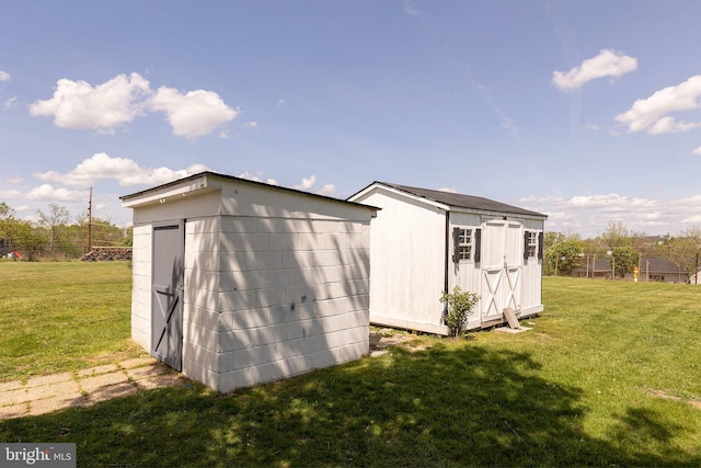 view of shed