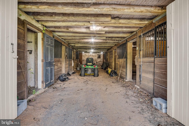 view of horse barn