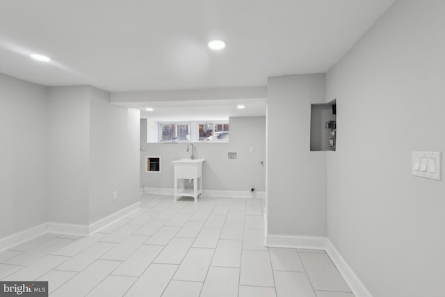 6227 Delancey St, Philadelphia, PA 19143 - finished basement with recessed lighting and baseboards