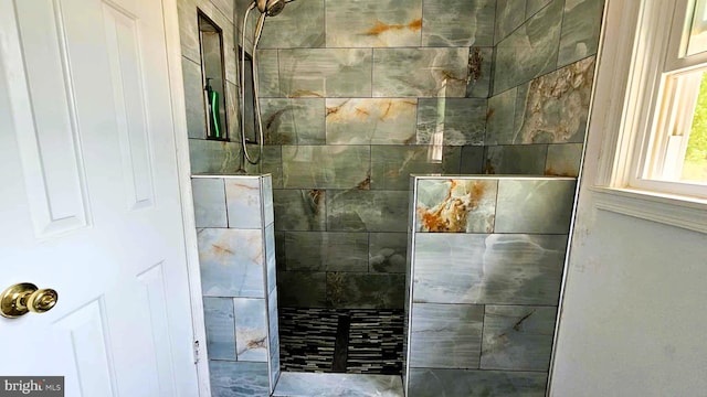 full bathroom featuring a walk in shower