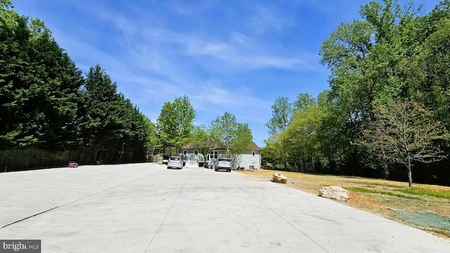 view of road featuring driveway