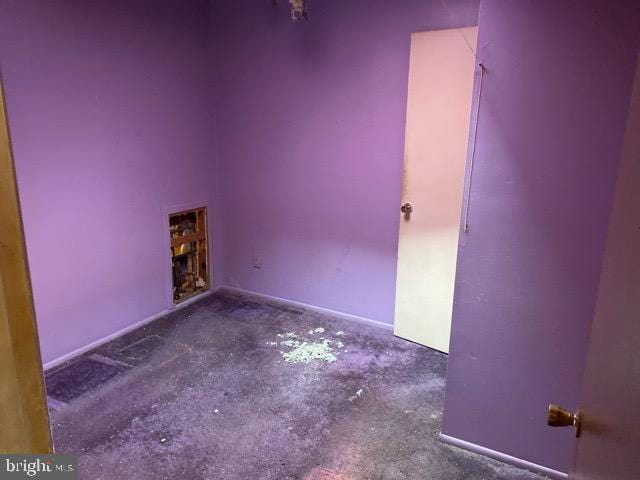empty room with concrete floors