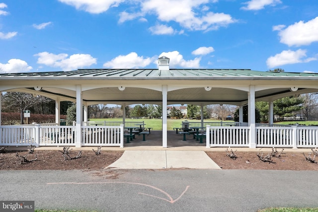 view of property's community with a gazebo