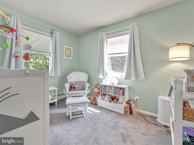 85 Gernants Church Rd, Leesport, PA 19533 - carpeted bedroom with baseboards and a baseboard heating unit