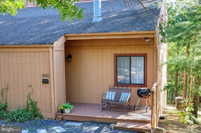 view of outdoor structure featuring central AC