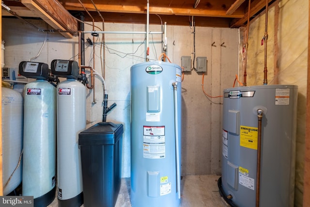 utilities featuring electric water heater