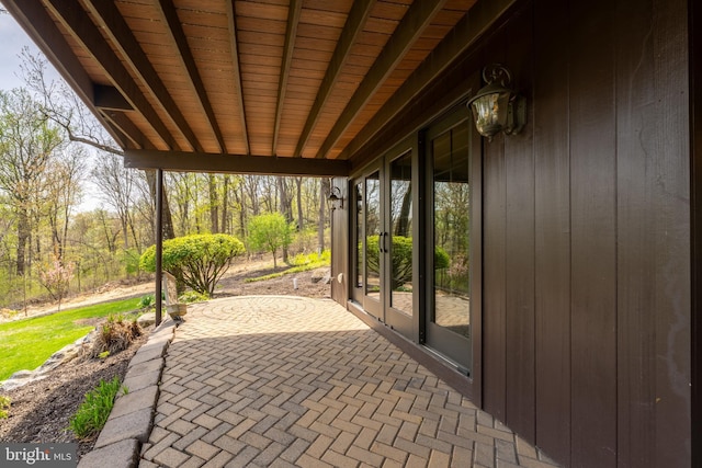 view of patio with french doors