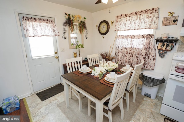 435 N St, Milford, DE 19963 - dining room featuring a ceiling fan