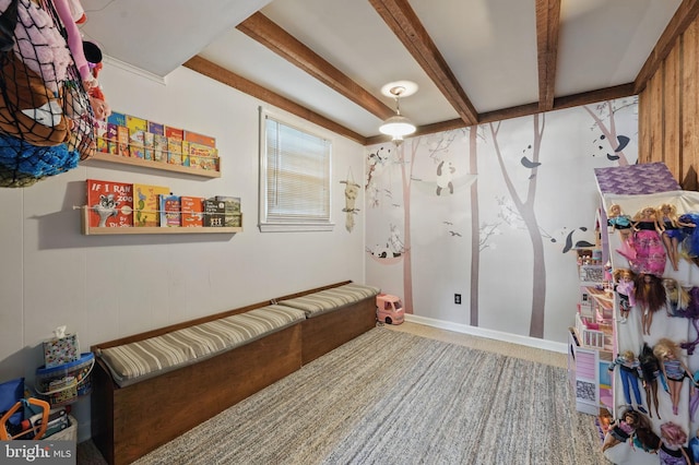 13003 Standish Ct, Woodbridge, VA 22192 - bathroom with beam ceiling