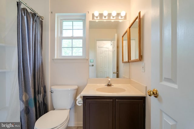 13830 Lord Fairfax Pl, Upper Marlboro, MD 20772 - bathroom with vanity, toilet, and a shower with shower curtain