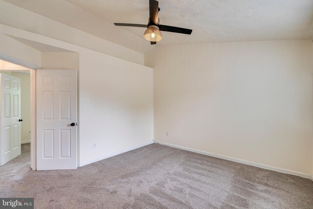 13830 Lord Fairfax Pl, Upper Marlboro, MD 20772 - carpeted spare room with a ceiling fan, baseboards, and a textured ceiling