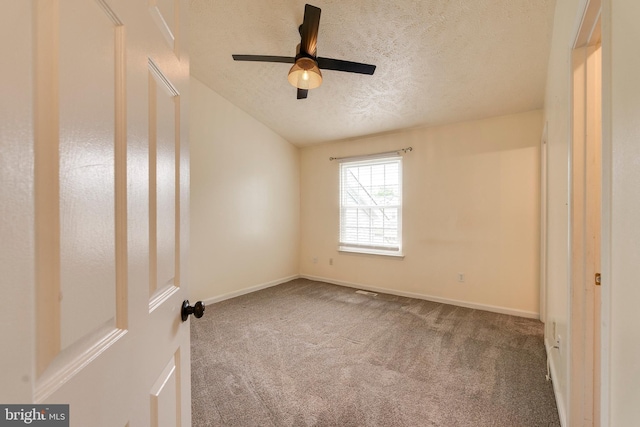 13830 Lord Fairfax Pl, Upper Marlboro, MD 20772 - unfurnished room with a textured ceiling, carpet floors, ceiling fan, and baseboards