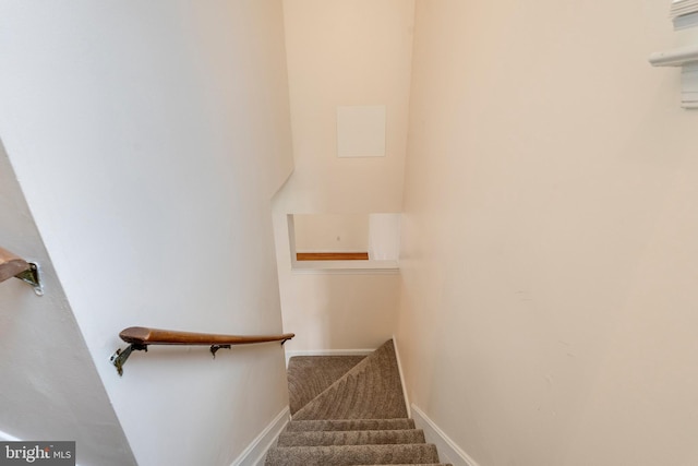 13830 Lord Fairfax Pl, Upper Marlboro, MD 20772 - stairs featuring baseboards and carpet floors