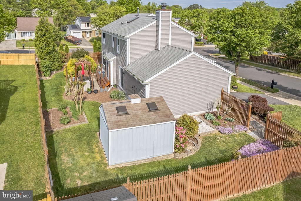 birds eye view of property