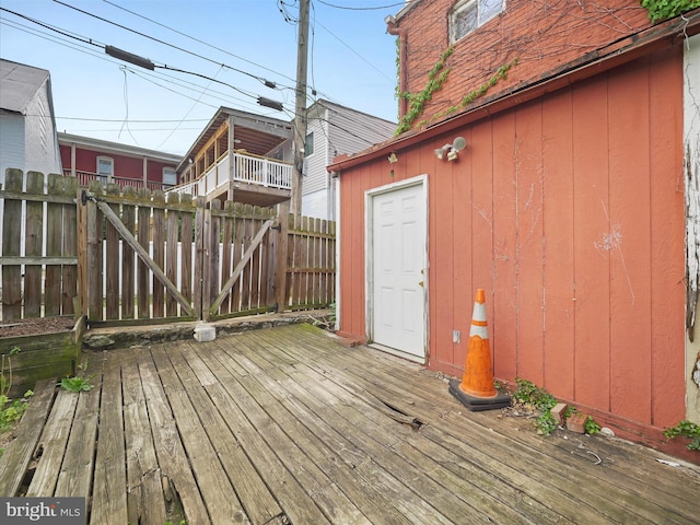 wooden deck with fence