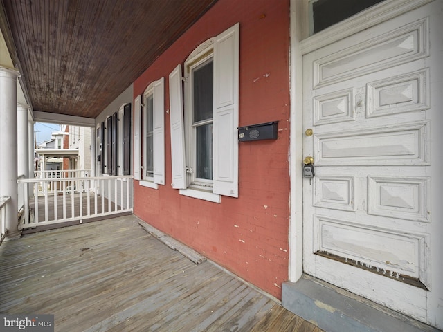 exterior space with a porch