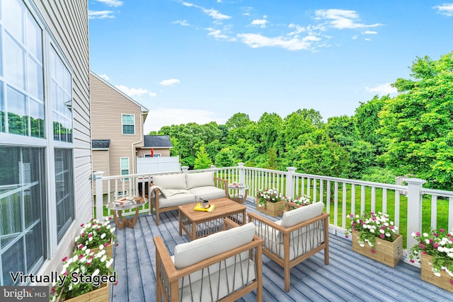 12405 Hillantrae Dr, Clinton, MD 20735 - wooden terrace with an outdoor hangout area