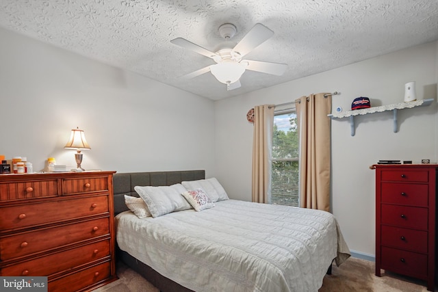 7815 Shallowbrook Ct, Severn, MD 21144 - carpeted bedroom featuring ceiling fan and a textured ceiling