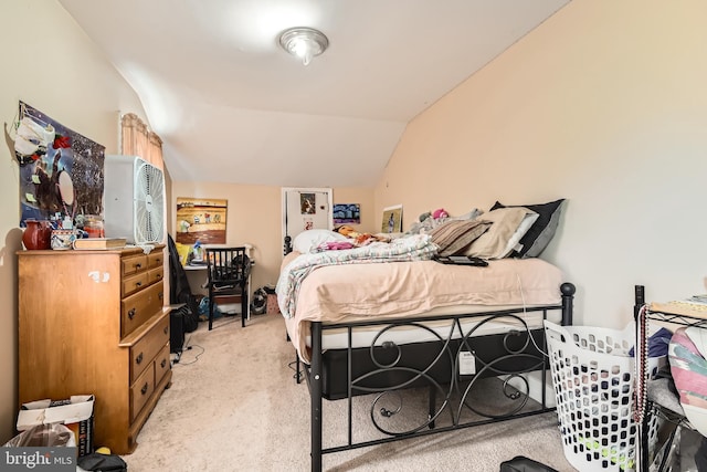 3717 Nortonia Rd, Baltimore, MD 21216 - bedroom featuring light carpet and vaulted ceiling