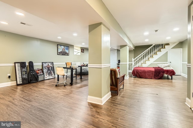 3717 Nortonia Rd, Baltimore, MD 21216 - interior space with stairway and recessed lighting