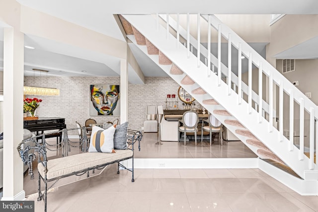 interior space featuring visible vents and tile patterned flooring
