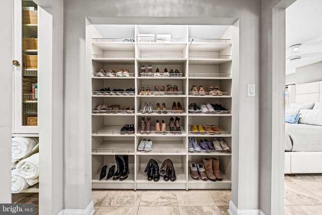 view of walk in closet